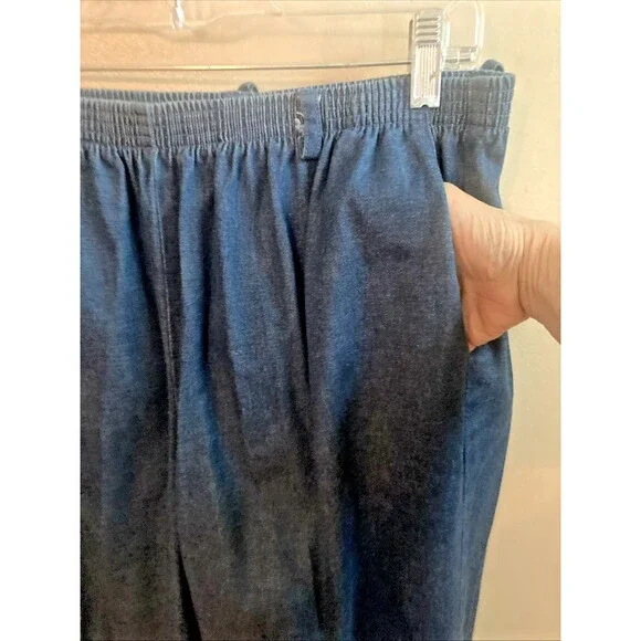 Alfred Dunner Denim Beaded Embroidered  Sz 12 Jacket & Pants Capri Set Outfit - Picture 12 of 13